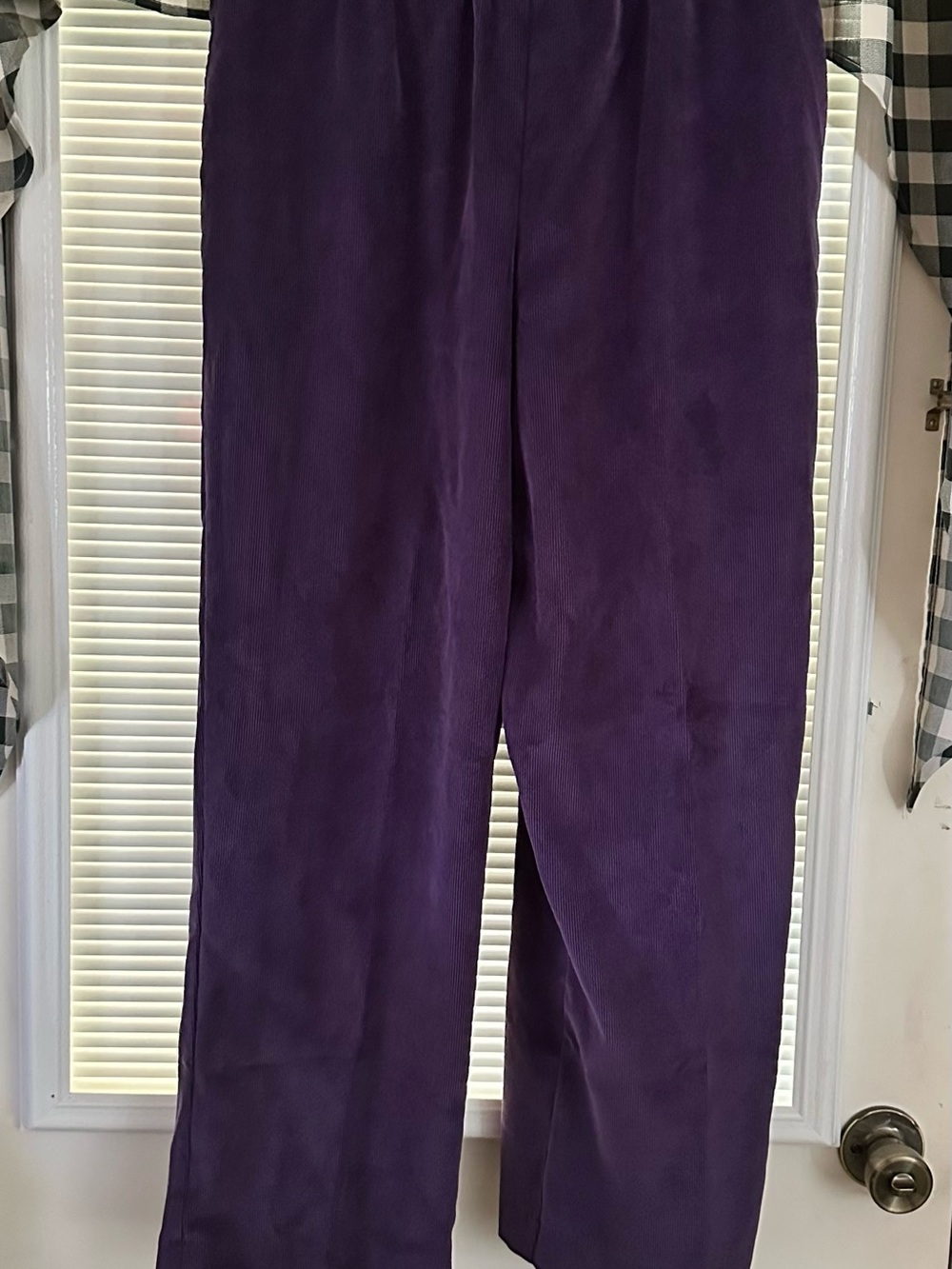 Alfred Dunner Purple Corduroy Women's Trousers